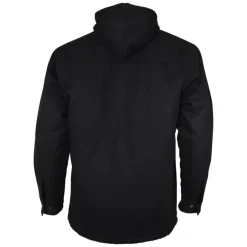 Lined canvas shirt with hood