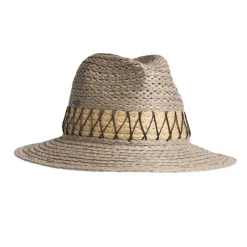 Men's Flavio-Fedora Hat With Straw Band