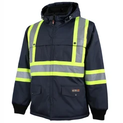Men's Waterproof Work Coat With Reflective Stripes