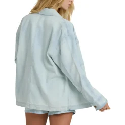 Women's Jade Saltwashed Long Sleeve Woven Top