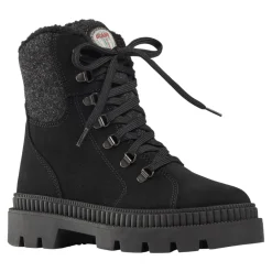 Women's Zip-Up Lace-Up Spiked Midnight Boots